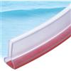 xiaozhifu Barriera Doccia Ferma Acqua,2M Soglia Doccia Alto 5CM, Silicone Bordo Vasca da Bagno Pieghevole Barriera Autoadesivo, Pieghevole Barriera Acqua Impermeabile per Doccia Bagno(Trasparent 3*5)
