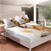 Odot Lenzuolo sotto con Angoli e Federe, Motivo Animale 3D Lenzuola sotto Elasticizzato Lenzuolo Coprimaterasso Lenzuola Microfibra Singolo Matrimoniale (90x190x30cm,Cane Corgi)