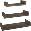 MODULARREDO | CALAMITA MAXI Set di 3 Mensole da Muro, Mensole Muro Design, Mensola da Parete, 60x8 p23.7 cm, 50x8 p23.7 cm e 40x8 p23.7 cm, Kit Tasselli Inclusi, Noce - Made in Italy
