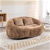 SUKY Bean Bag Divano Lazy Durable Comfort Lounger High Back Bean Bag Chair Divano per adulti e bambini, per interni ed esterni, Accent Floor Soft Lounge Chair, 150 x 95 x 63 cm (ciniglia caffè)