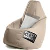 Avalon - Puff Poltrona Sacco Grande L Jive Deluxe Sfoderabile, Pouf Sacco di Qualità Sartoriale, Bean Bag per Sedersi Ergonomico, Tessuto Antistrappo Impermeabile, Made in Italy(80x125cm-Corda)