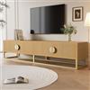 MIOOSUT Mobile TV 180 cm di lunghezza, armadio TV nel soggiorno, mobile TV con 4 porte, armadio portaoggetti TV, per soggiorno, camera da letto (colore legno, 40 x 40 x 180)