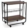 VERSA Carrello da Cucina Versatile Style, Misure (A x L x L) 70 x 40,0 x 68,0 cm, Legno MDF, Metallo Nero