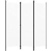 Sophrelle Paravento a 3 Pannelli Bianco 150x180 cm Bianco,320715