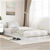 RCODSSK Struttura del letto minimalista 80 x 200 cm, in legno come rete a doghe e telaio futon per letto loft e telaio del letto a pavimento in bianco