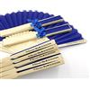 WLTY 10/20/50Pcs Personalizzato Da Sposa Tessuto di Seta Ventaglio Legato Con Nastro Stampa Personalizzata Nome e Data Ventaglio Pieghevole A Mano