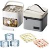 Generico The Ultimate Garden Party Ice Maker,Double-Deck 48 Cubes 2 In 1 Portable Instant Ice Maker with Secure Sealing Lid Ice Tongs and Insulated Bag,for Freezer Drinks Parties Kitchen and Picnic (white)