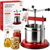Akitaink Torchietto Manuale da Cucina 12 cm 1,75 L, Pressa con Bicchiere e Filtro in Acciaio Inox per Sottolio, Sottaceto, Carne e Frutta