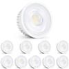 YindaLux 10x Moduli LED 230V, Ultra Sottili Ø50x23mm, 5W 500LM IP44, Angolo 38°, Ricambio GU10/MR16, 4000K/Non Dimmerabili, per Faretti Incasso Plafoniera Spot