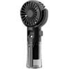 CARMOTTER Ventilatore portatile con nebulizzatore d'acqua, ricaricabile per mini ventilatore portatile, 4 ventole USB per nebulizzatore d'acqua alimentato a batteria (nero)