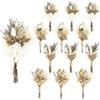 Larber 12PCS Mini Fiore Seccato Bouquet Fiori di Selvaggio Seccati Fiori Seccati Mini Fiore Seccato con Stelo per DIY Photo Props Vaso Decorazione Matrimoniale