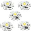 sourcing map COB LED Chip Bead 3W 280lm 4000-4500K 20mm 5VDC lampadina a risparmio energetico per riflettori proiettore sostituzione bianco naturale 5 pezzi