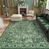 Cekene Tappeto lavabile per soggiorno 160x230cm Verde antiscivolo morbido per camera da letto sottile invecchiato a basso profilo per ufficio bagno sala da pranzo sala giochi