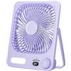 WHATOOK Ventilatore da Tavolo Ricaricabile 10000mAh con Luce Notturna, USB C Silenzioso 30dB, 100 Velocità, 40h, Display Auto-Off, Griglia Lavabile, Gancio Campeggio Camera