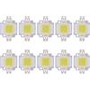 Phefop 10 Lampadine LED COB da 10 W, Chip SMD, Perline LED, Bianco Caldo, Bianco Freddo, Angolo del Fascio di 120 Gradi, con Supporto in Alluminio, per la Sostituzione dei Faretti (freddo)