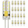 Chao Zan Lampadina a LED G4, 1,5 Watt, luce bianca, 12 V, AC/DC, 24 x 3014 SMD, G4, 12 V, non dimmerabile, confezione da 20 pezzi