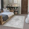 PureCozy Tappeto vintage lavabile, blu per soggiorno, 120 x 170 cm, a pelo corto, antiscivolo, morbido, stile bohémien, per camera da letto, sala da pranzo, cucina, camera dei bambini