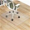 COSTWAY Tappetino per Sedie da Ufficio per Pavimenti in Legno Massello, Tappetino Trasparente in PVC per Sedie con Rotelle, Tappeto Protettivo per Pavimenti (180 x 160 cm)