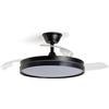 LEDKIA LIGHTING Ventilatore da Soffitto Kaios Nero con Luce LED CCT 2560 lm, Motore DC 30W Silenzioso, Pale Retrattili, 6 Velocità, 48 dB, 106 cm, Telecomando
