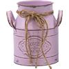 Ronyme Contenitore per Latte, Vaso per Piante, Secchio in Ferro per Fiori, Decorazione per Patio E Soggiorno, Rosa