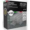 Eurocali Copertura Profilo alluminio per Strisce LED MEDUSAFLEX mod. Andromeda 2 Metri - Trasparente - Made in Italy in Policarbonato stabilizzato UV certificata UL94HB - Pacco da 10 (20m)