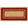 Generico Zerbino Tappeto Cocco Antiscivolo 100% Fibra Naturale Elegante Robusto Ingresso (ROSSO, 33x70 Cm)