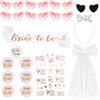 Meleager Addio al Nubilato Gadget, 7 Occhiali Cuore, 7 Spille Addio al Nubilato, 1 Cerchietto Bride, 1 Fascia Bride to be, 1 Velo Sposa, 1 Tatuaggi, Accessori per Addio al Nubilato Sposa e Amiche
