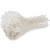 MgcTolBox 200 Pezzi Fascette Plastica Bianche 200 * 2.5 mm, MgcTolBox Piccole Fascette Trasparenti Elettricista in Nylon, Mini Fascette Per Cavi | Bianco