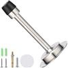 Misuyue Fermaporta da parete in acciaio inox - 12 cm - fermaporta a parete altamente resistente con cuscinetto in gomma contiene elementi di fissaggio - buffer per porta (argentato)