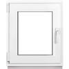 Framex Finestra per Cantina, Piccola Finestra, Bianca, Larghezza x Altezza: 50 x 55 cm (500 x 550 mm), Doppi Vetri (32 mm), Anta-Ribalta, Girevole DIN Destra - Premium