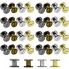 Tucireat Viti Testa Piatta 80 Paia Binding Screws Viti Set di Viti per Boccola per Libro Scrapbook Photo Album Cintura,4x6mm,Oro, Argen, Bronzo, Nero Scuro