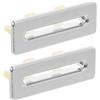 Tofficu Tappo Troppo Pieno per Lavabo 2 Pezzi Inserto Rettangolare Leggero Resistente per Lavandini da Bagno e Cucina