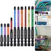 ARMYJY Set di punte speciali per cacciavite a croce, 10 pezzi in lega di acciaio HRC63, punte magnetiche con codolo esagonale da 1/4, per riparazione interruttore presa elettricista, FPZ/FPH 65-110 mm