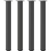 vidaXL Gambe per tavolo da bar 4 pz Antracite 90-92 cm Acciaio