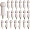 MOROBOR 20 pezzi Ganci Appendiabiti in Legno Pioli Shaker Ganci Decorativi per Cappotti in Legno Naturale, Ganci a Vite per Cappelli per Porte, Bordi delle Scale, Armadi