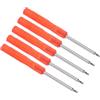 CoCud Cacciavite Taglio Piccolo Dimensioni 1,5mm Lunghezza 85mm Cacciavite Piatto Acciaio con Impugnatura Rossa Antiscivolo - (Applicazioni: per Occhiali Orologi) 5pz