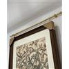 ENHEN Binario Quadri Sospensione per Quadri con Barra in Ottone, Catena e Ganci, Kit Espositivo per Specchi Grandi Dimensioni, per Pareti in Cartongesso Cemento, Filo(55INCH/140cm/4.6FT)