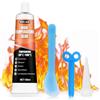 WEILAOK Colla Alte Temperature, Sigillante Alte Temperature, Silicone Alta Temperatura, Silicone Alte Temperature per Stufe per Ambienti ad Alta Temperatura Come Caminetti, Stufe, Scudi Termici e Forn