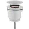 TECOM - Piletta di Scarico Tonda clic-clac Modello Standard Colore Bianco Opaco Damast 18217 - RUB7531 - Bianco Opaco