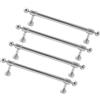 generic Set di 4 maniglie e tiranti per porte della cucina, in lega di alluminio, pomelli cromati per armadietti, maniglie per mobili da bagno, cassetti, decorazione per la casa