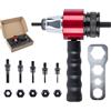 WANWEN Adattatore Portatile per Rivettatrice, Kit Adattatore per Rivettatrice a Batteria M3-M8 con Impugnatura Staccabile, Chiave e Dadi, Kit di Fissaggio per Convertitore Automatico per Trapano Dado