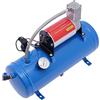 Rogowsen Compressore d'aria, compressore da 12 V, potente e silenzioso, officina di compressori d'aria, serbatoio da 6 litri, adatto per pneumatici da auto, motori auto, biciclette, palloni, giocattoli, barche