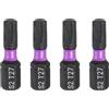 QUARKZMAN 4Pz T27 Inserti per Avvitatore Torx 1/4 Gambo Esagonale 25mm/1 Lunghezza Punte per Cacciavite Magnetico 6 Punte Esagonali a Stella in Acciaio S2 Trapano Elettrico di Qualità