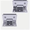 inferramenta Set 2 Cerniere per Porta Doccia in Vetro - Angolo 90° in Acciaio Inox Opaco con Accessori | Cardini per Box Doccia e Bagno (Cromo Satinato)