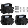 Abiyou 3PCS Chiusura a Pulsante, Serratura a Pulsante per Porta, Serratura Senza Chiave, pulsante per serraturas Armadio, serraturas a pulsante Cassetto, per Cassetti, Camper, Ante di Armadi (Nero)
