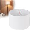 EFUTURETIME E14/E27 Paralume in Tessuto H20 X Ø 30cm, Paralume Cilindro Grande in Lino Naturale per Lampada da Terra, Comodino, Tavolo Plafoniera, Lampadari, Applique, Bianco