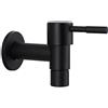 Willoo Rubinetto Nero, Rubinetto Giardino, Rubinetto in Acciaio Inox, Rubinetto a Parete Per Bagno Forte E Robusto per Bagno, Lavabo, Balcone, Cucina