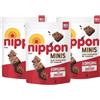 Generico 3X Confezione Per Nippon Minis Hosta piccoli biscotti di riso soffiato ricoperti di Cioccolato al Latte da 125 g