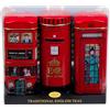 New English Teas Cassetta postale patrimonio culturale: set regalo selezione assortita 3x barattoli di tè con 14 bustine di tè