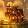 FUNPOLA LED 3D Puzzle di legno Modello di casetta di campagna - Kit di costruzio